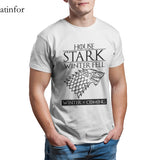 House Stark of Winterfell Men's T-shirt Couples Punk Anime Oversized Kawaii Tops Summer Unisex Funny  4XL 5XL 6XL T-shirt 26891