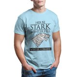 House Stark of Winterfell Men's T-shirt Couples Punk Anime Oversized Kawaii Tops Summer Unisex Funny  4XL 5XL 6XL T-shirt 26891