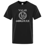 Summer Men's T-Shirt A Song of Ice and Fire T Shirt Valar Morghulis Printed Shirts Men Casual Tee Tops Plus Size Streetwear