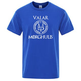 Summer Men's T-Shirt A Song of Ice and Fire T Shirt Valar Morghulis Printed Shirts Men Casual Tee Tops Plus Size Streetwear