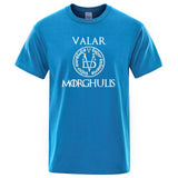 Summer Men's T-Shirt A Song of Ice and Fire T Shirt Valar Morghulis Printed Shirts Men Casual Tee Tops Plus Size Streetwear