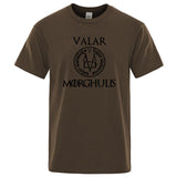 Summer Men's T-Shirt A Song of Ice and Fire T Shirt Valar Morghulis Printed Shirts Men Casual Tee Tops Plus Size Streetwear