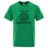 Summer Men's T-Shirt A Song of Ice and Fire T Shirt Valar Morghulis Printed Shirts Men Casual Tee Tops Plus Size Streetwear