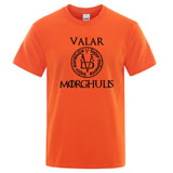 Summer Men's T-Shirt A Song of Ice and Fire T Shirt Valar Morghulis Printed Shirts Men Casual Tee Tops Plus Size Streetwear
