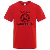Summer Men's T-Shirt A Song of Ice and Fire T Shirt Valar Morghulis Printed Shirts Men Casual Tee Tops Plus Size Streetwear