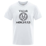 Summer Men's T-Shirt A Song of Ice and Fire T Shirt Valar Morghulis Printed Shirts Men Casual Tee Tops Plus Size Streetwear