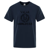 Summer Men's T-Shirt A Song of Ice and Fire T Shirt Valar Morghulis Printed Shirts Men Casual Tee Tops Plus Size Streetwear