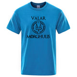Summer Men's T-Shirt A Song of Ice and Fire T Shirt Valar Morghulis Printed Shirts Men Casual Tee Tops Plus Size Streetwear