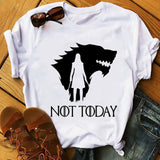 GOT Arya Stark not today funny tshirt men 2019 summer new white casual homme cool Valyria t shirt no glue print