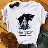 GOT Arya Stark not today funny tshirt men 2019 summer new white casual homme cool Valyria t shirt no glue print